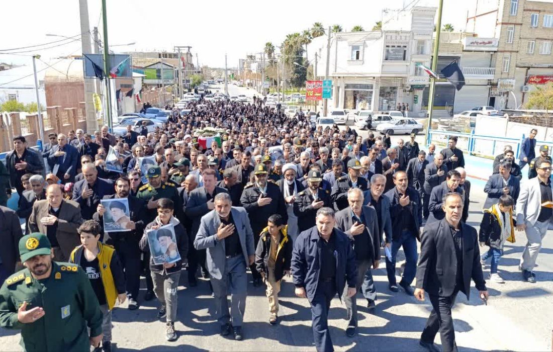 تشییع باشکوه شهید مدافع وطن در پلدختر