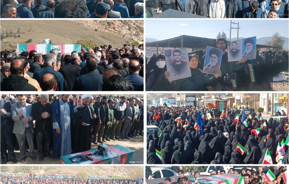 تشییع سردار خلبان شهید جواد پرویزی در شهر معمولان