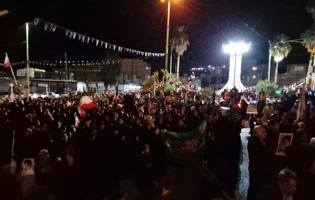 تسخیر خیابان‌های پلدختر در چهارمین شب شهادت رهبر انقلاب