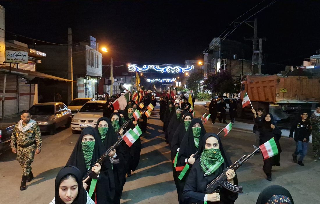 پنجاه و ششمین خروش شبانه پلدختری ها با میدان‌داری دختران جان فدا