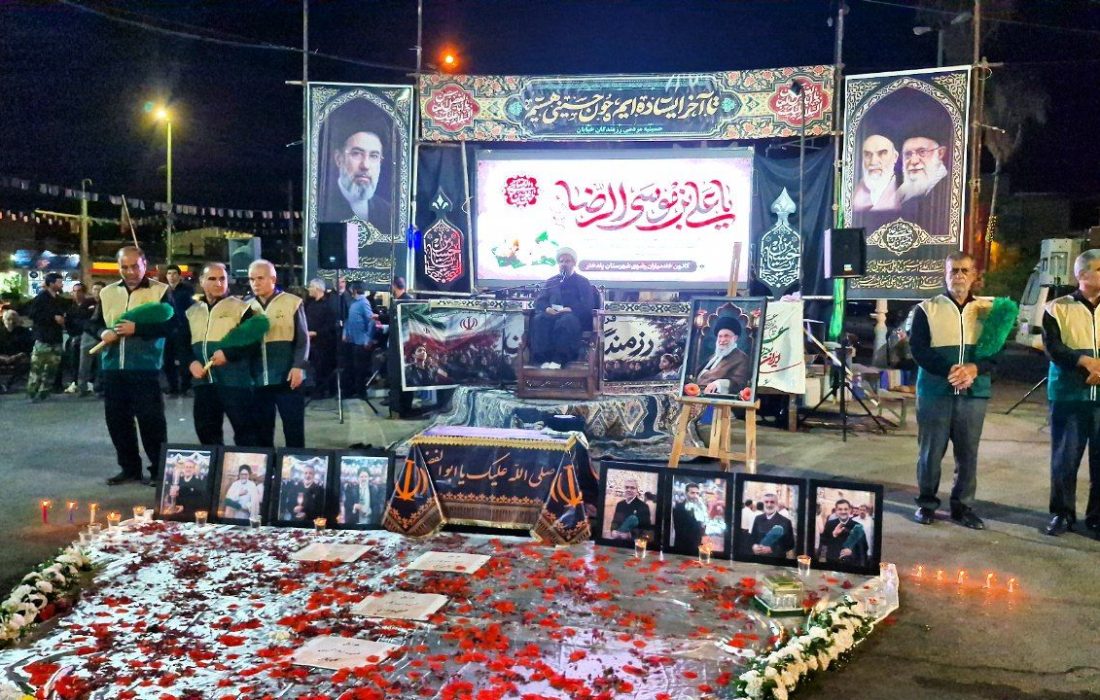 پلدختر در سوگ امام رضا(ع)؛ شکوه عزاداری مردم در موج ۱۶۵ حماسه خیابان