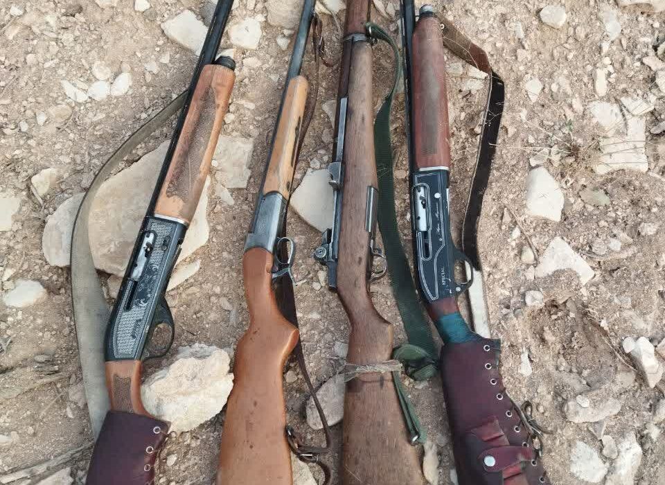 کشف چهار قبضه سلاح در جریان گشت و کنترل محیطبانان پلدختر